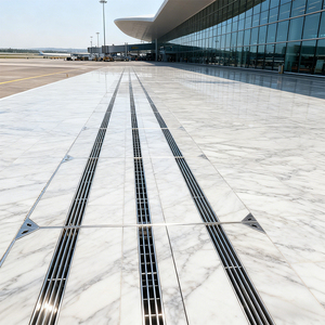 Op maat gemaakte buitenafvoergoot van roestvrij staal met speciale vorm, regenwaterafvoergoot met lineaire afdekking - Product Image 3