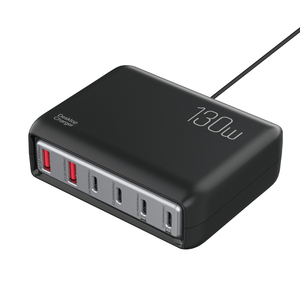 <span class=keywords><strong>Station</strong></span> <span class=keywords><strong>de</strong></span> <span class=keywords><strong>charge</strong></span> USB C 6 ports 130W pour plusieurs appareils, chargeur <span class=keywords><strong>de</strong></span> bureau <span class=keywords><strong>multi</strong></span>-téléphones pour iPhone, montre connectée, compatible PD 3.0 - Product Image 1