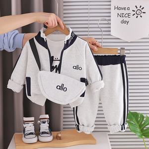 Ensemble décontracté automne-hiver pour bébé garçon 2026 – <span class=keywords><strong>Chemise</strong></span> en coton brodée à fermeture éclair - Product Image 3