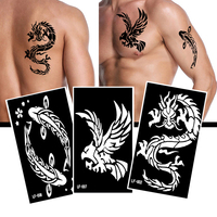 Pochoirs de tatouage temporaire au henné pour le corps, fabriqués en Chine, modèles autocollants pour tatouage manuel