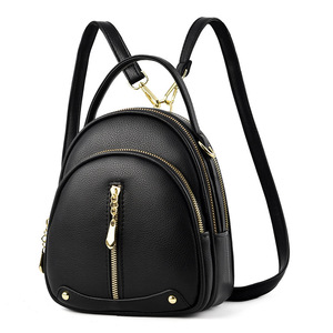 <b>Backpack</b> Female New <b>Backpacks</b> for Women <b>Black</b> Travel <b>Backpack</b> Soft Leather <b>School</b> Bags for Teenage Girls - Product Image 5