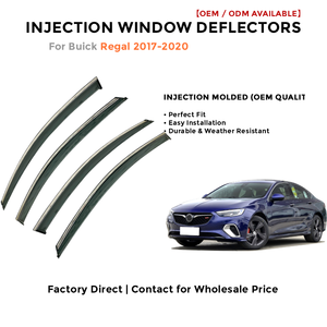 แผ่นบังลมข้างประตูแบบฉีดขึ้นรูป สำหรับ Buick Regal ปี 2017-2020 อุปกรณ์ตกแต่งรถยนต์ - Product Image 2