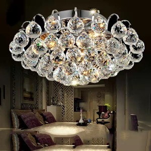 Lustre de plafond en cristal JYLIGHTING pour salon, lustre de plafond doré de luxe pour chambre à coucher - Product Image 1