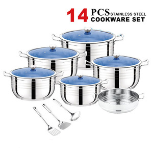 FUNITE 14-teiliges Unbeschichtetes 410 Edelstahl-Kochgeschirr-Set Modernes Minimalistisches Design Glasdeckel Mehrschichtiger Verbundboden für - Product Image 3