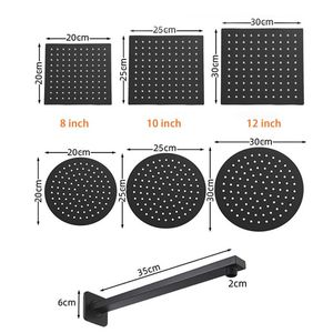 Настенная 304 насадка из нержавеющей стали, 10, 12, 16 дюймов - Product Image 6