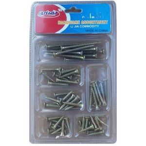 Surtido de tornillos de varios tamaños, zincados, para fijación en madera y metal - Product Image 3