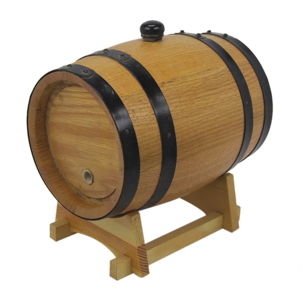 Taille personnalisée Seau en bois personnalisé Whisky Tonneau de vin en bois de chêne incendié