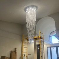Ventes directes d'usine ODM/OEM Lustres en cristal à commande par interrupteur, luminaires d'intérieur pour salon et villa
