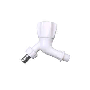 Low MOQ Durable Plastic Bathroom Bibcock <b>Wall</b> Mounted Garden 1/2" Faucets with Connector - Product Image 2