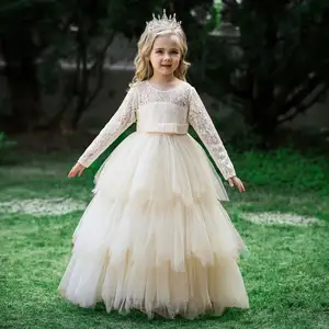 robe de bal adolescents Suppliers-Robe de soirée longue en Tulle pour filles, rose, fête d'anniversaire, bal de promo, mariage