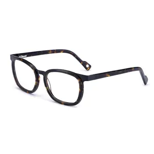 Hot Sale Classic Unisex Vintage Optical Full Frame Acetate Frame Blue Light Blocking Glasses Frame