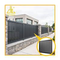 Panel Pagar Aluminium Terintegrasi Full Welded Zhongchang 6063-T5 Sistem Pagar Slat Privasi Taman Hunian Desain CAD 3D Pro