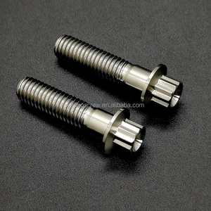 M7x32 Boulon à jante fendue en titane à tête à bride 12 points 12 Pt Boulon en titane pour <span class=keywords><strong>Bbs</strong></span> - Product Image 2