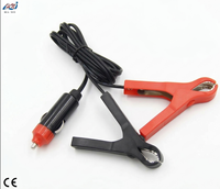 Encendedor de Cigarrillos para Auto con Pinzas de Cocodrilo, Cable de Alimentación Eléctrica 12V/24V, Cargador para Auto, Adaptador de Corriente