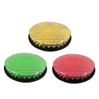 Modul Lampu Lalu Lintas LED Bola Kuning Dia.300mm(12inci) dengan Lensa Sarang Laba-laba untuk Penjual Lampu Lalu Lintas