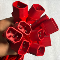 Câble d'extension secteur 2M - Prise C13 IEC vers fiche C14 IEC Rouge 3*0.75mm² Cordon d'alimentation