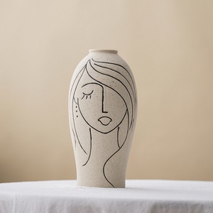 <span class=keywords><strong>Vaso</strong></span> creativo per la pittura del <span class=keywords><strong>viso</strong></span> fioriera moderna per la casa <span class=keywords><strong>vaso</strong></span> in ceramica personalizzabile <span class=keywords><strong>con</strong></span> design del <span class=keywords><strong>viso</strong></span> della ragazza - Product Image 2