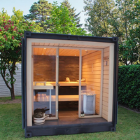Sauna extérieur moderne en bois massif, imperméable et électrique, pour utilisation au bord de la piscine, dans un spa ou dans un parc