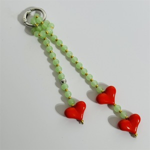 Handmade Acrylic Đính Cườm Túi Quyến Rũ Trái Tim Màu Đỏ Tua Thời Trang Ví Mặt Dây Chuyền Phụ Nữ Xe Móc Chìa Khóa Túi Xách Trang Trí Phụ Kiện - Product Image 5