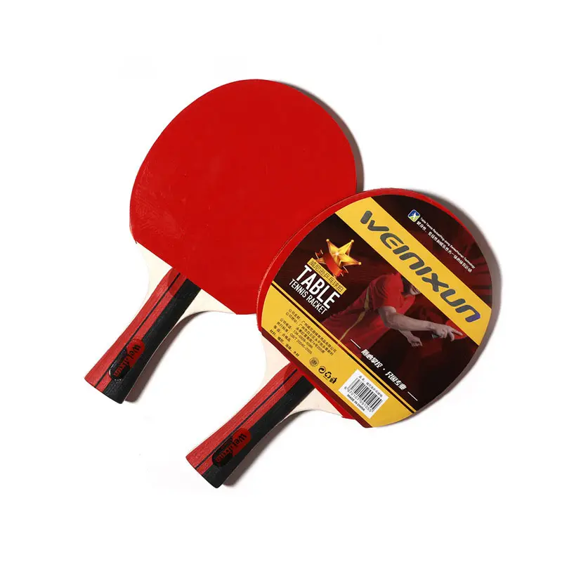 WEINIXUN raket Ping Pong, kualitas tinggi 2 buah Set raket tenis meja untuk pemula latihan bintil-in karet raket tenis meja