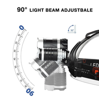 Lampe frontale LED laser blanche rechargeable par USB, professionnelle pour la recherche, le sauvetage, la chasse, le travail nocturne en extérieur
