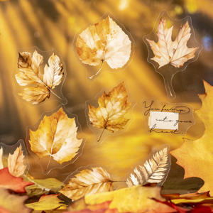 1パックあたり25枚の形をしたステッカーパック葉のための詩コレクション6ロマンチックな葉のテーマ - Product Image 4