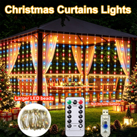 Nouvelles guirlandes lumineuses LED 3x3m à fil de cuivre pour décorations de Noël transfrontalières, alimentées par USB/solaire, étanches