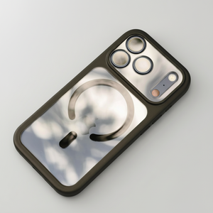 Étui Magnétique de Luxe pour iPhone 17 Pro Max – Coque Arrière Transparente en PC et TPU Antichoc avec Boutons Métalliques Premium et Contrôle Intelligent de l'Appareil Photo - Product Image 1