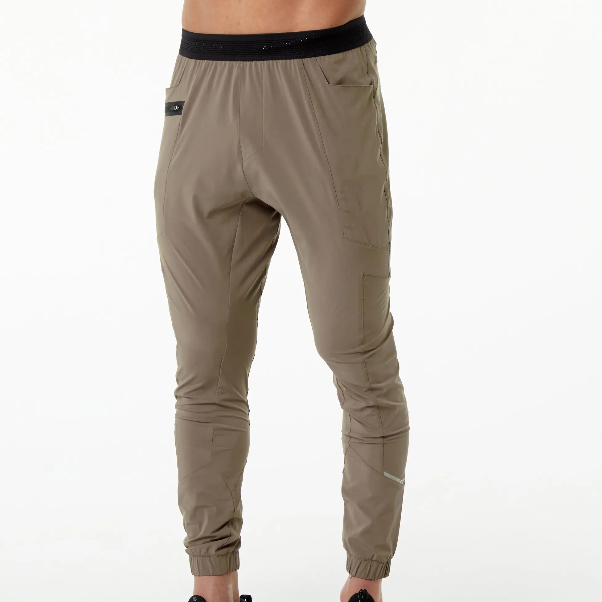 Celana Jogging olahraga pria, Bawahan kasual Mode dengan saku Zippo regang tinggi