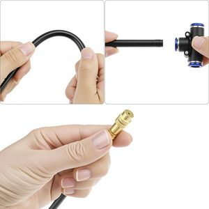 Schnellanschluss-Messing-Nebeldüse mit T-Stück für 8mm Schlauch, 360° Verstellbar, Energieeffizient, Einfache Installation - Product Image 4
