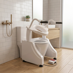 Sollevatore Elettrico Sicuro per WC <span class=keywords><strong>con</strong></span> Ammortizzazione e Protezione da Sovraccarico per Persone <span class=keywords><strong>con</strong></span> Mobilità Ridotta - Product Image 4