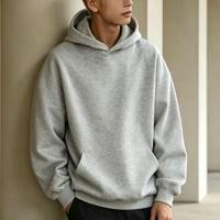 En stock – Sweat à capuche épais et court, coupe ample, personnalisable avec logo, idéal pour l'hiver