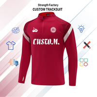 Grosir klub setengah ritsleting baju olahraga penjualan laris jaket sepak bola murah baju olahraga latihan tim sepak bola pria