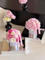 Konservierte Pfingstrosen im Eimer-Bouquet, Ewige Blumen Geschenkbox für Valentinstag, Muttertag, Geburtstag