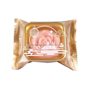 Custom Heat Seal Gold Foil Sealed Snack Pouches Individually Wrapped Mooncake Biscuit Packaging <b>Bag</b> With Tear Notch - Product Image 6