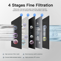 Filtre purificateur d'eau domestique en acier inoxydable avec charbon actif, filtration profonde à six couches 0,2-0,3 micron pour consommation directe