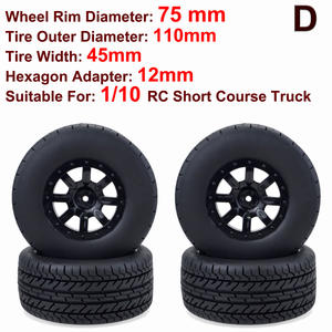 4 Uds 115MM neumáticos de goma ruedas 12mm Hub Hex para 1/10 RC Buggy Monster Truck Car <span class=keywords><strong>HPI</strong></span> HSP <span class=keywords><strong>Savage</strong></span> XS TM <span class=keywords><strong>Flux</strong></span> ZD Racing LRP 10030 - Product Image 6