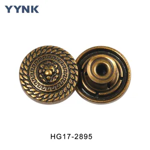 2024 Top Quality Custom Fashion Metal Button Environmental Plating Denim Zinc Alloy Jeans Button And Rivet For Pants Clothes