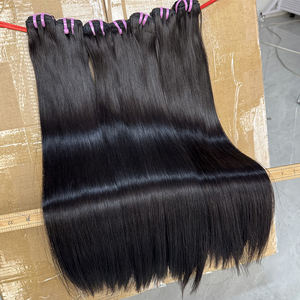 Extensions de cheveux vierges de qualité supérieure, lisses et droites, cuticules alignées, trame de cheveux - Product Image 2