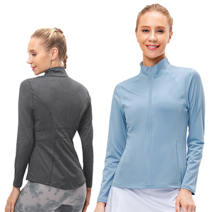 Women's Long Sleeve Sports Jacket with Front Zip Fitness <b>Yoga</b> <b>Top</b> Gym Activewear for Running Workout Woman's Coats Clothes - Product Image 4
