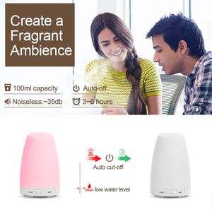 Urpower 100ml Ultraschall Aroma ätherisches Öl Diffusor mit 7 Farben <span class=keywords><strong>LED</strong></span>-Leuchten US Plug Luftbe feuchter für den Haushalt - Product Image 6