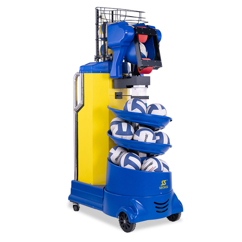 SIBOASI SS-V2201A Automatic Volleyball Launcher Yellow & Blue Adjustable Height Multi-Training Time-Saving Made in China