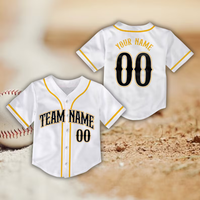 Jersey Baseball Custom Jahitan Khusus Kaos Baseball Personalisasi Seragam Olahraga untuk Remaja Jersey Baseball Hitam