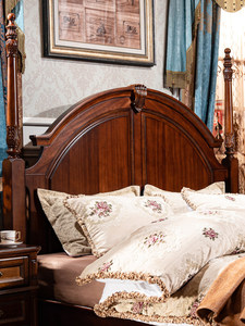 <span class=keywords><strong>Letto</strong></span> matrimoniale Shengdibojue in stile country americano, set di mobili in legno massello per camera da <span class=keywords><strong>letto</strong></span>, <span class=keywords><strong>letto</strong></span> matrimoniale vintage con colonne romane da 1,8 m - Product Image 3