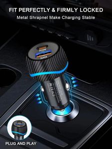 Chargeur de téléphone universel pour voiture 60W, nouvelle génération, PD30W, charge super rapide, USB30W, double port de sortie pour une charge rapide simultanée - Product Image 4