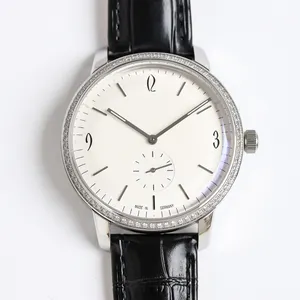 custom watch luxury men GLASHUTTE Genuine German Verot White Plate Calendar Simple Mechanical Watch Waterproof designers watches