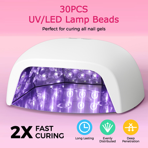 Lampe à ongles UV LED <span class=keywords><strong>Melodysusie</strong></span> Plus30T 30W professionnelle pour ongles en gel, 3 minuteurs, capteur intelligent, écran LCD, plateau amovible, durcissement rapide - Product Image 1
