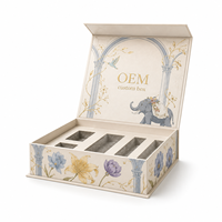 Boîte cadeau de luxe rigide personnalisée pour soins de la peau, avec insert en carton recyclable pour kits de sérum pour cils, cosmétiques, cadeaux de beauté - Vente au détail haut de gamme