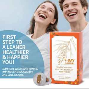 LIMPIEZA DE 7 DÍAS SEA-BUCKTHORN WHITE KIDNEY BEAN KELP TABLET Quemador de grasa Pérdida de peso rápidamente para adultos - Product Image 2