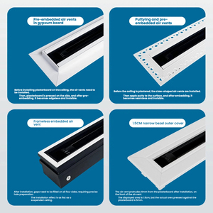 <span class=keywords><strong>Grille</strong></span> de <span class=keywords><strong>ventilation</strong></span> HVAC linéaire réglable en <span class=keywords><strong>aluminium</strong></span>, style industriel moderne, personnalisable, directement de l'usine - Product Image 3